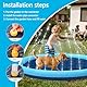 Griwuut Hundepool, 100 cm Sprinkler Matte für Hunde Splash Pad, faltbar verdickte Outdoor Hundesprinkler Spielmatte für Sommer Garten Strand Hinterhof, Hundesprinkler Wasserspielzeug