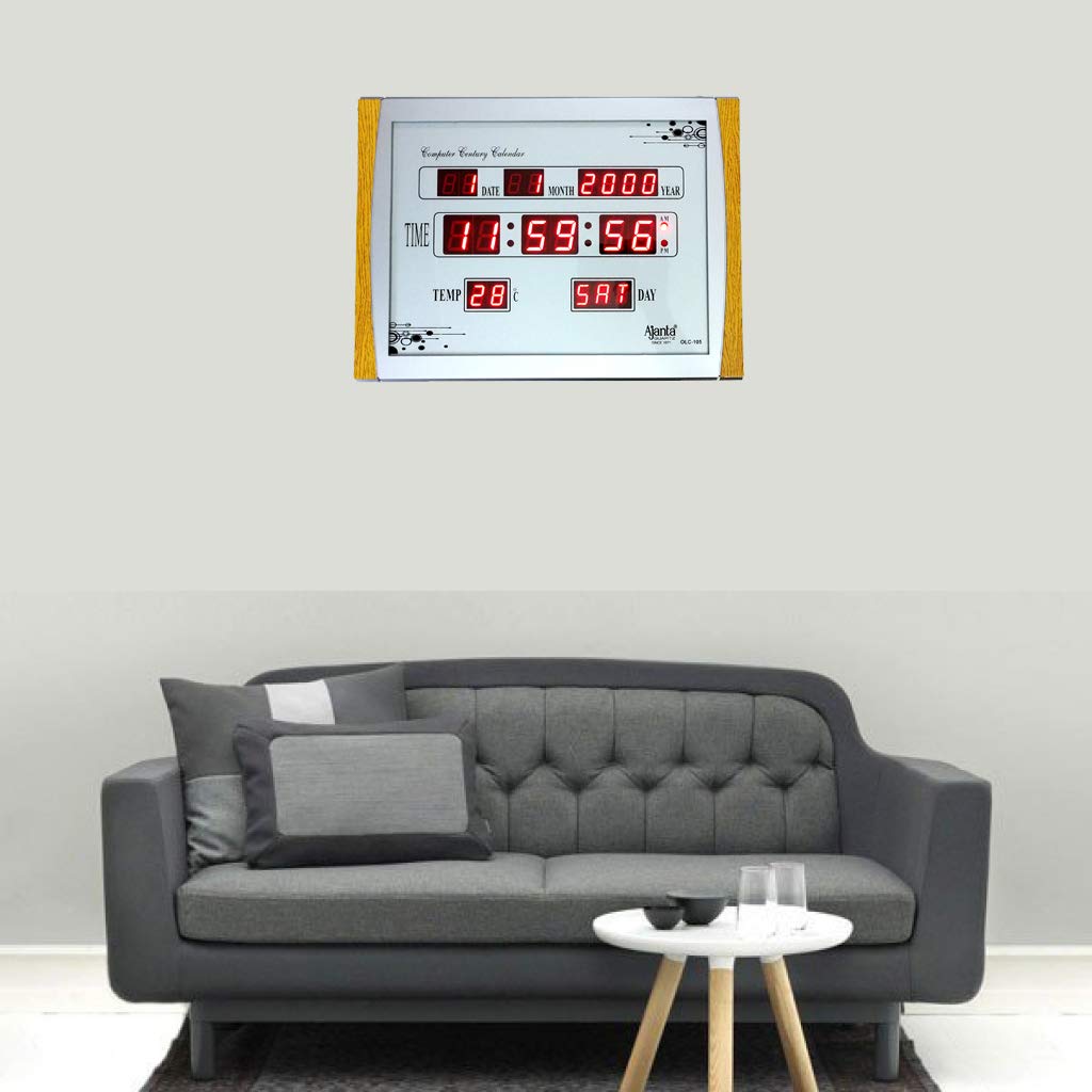 OREVA Digital Wall Clock (Olc-105 White) 1