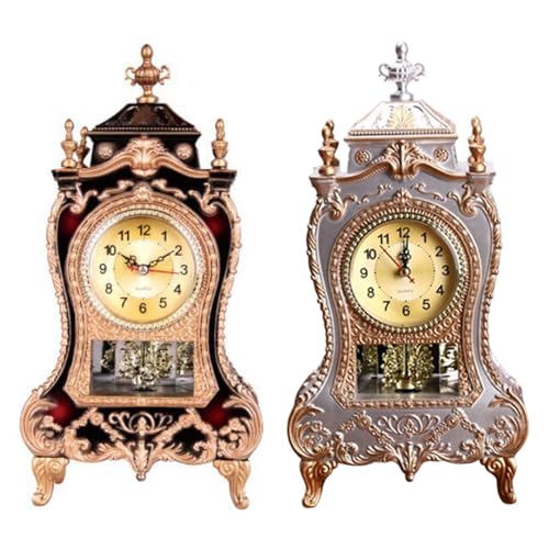 Reloj de mesa tradicional antiguo para decorar la chimenea de su sala de estudio 6