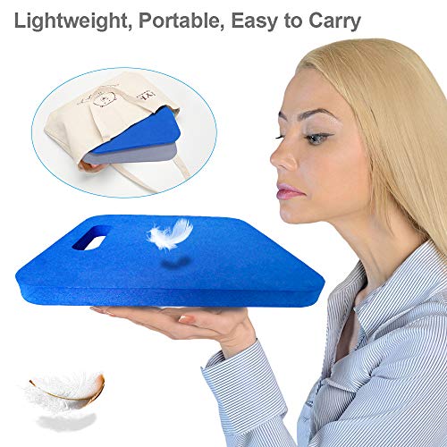 Blufree Sports Cushion Stadium Seat Pad 0.9inch Extra Thick, Foam Seat Cushion Chairs Pad with Carry Handle for Bleachers Beach Lawns Kayak Boating Sporting Event.