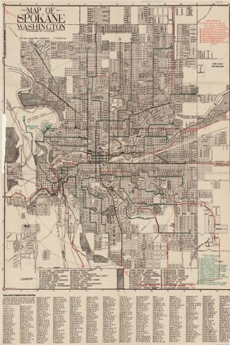 Spokane Map Journal: Vintage 1943 Map of Spokane Notebook