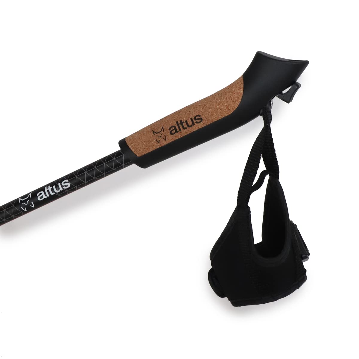 Fresno H30 | Par Bastones Nordic Walking | Bastones de Senderismo | Dos tramos telescopicos | Aluminio | Protector de Goma | Cinta de Ajuste en muñeca | Adulto | Unisex | para Hombre y Mujer
