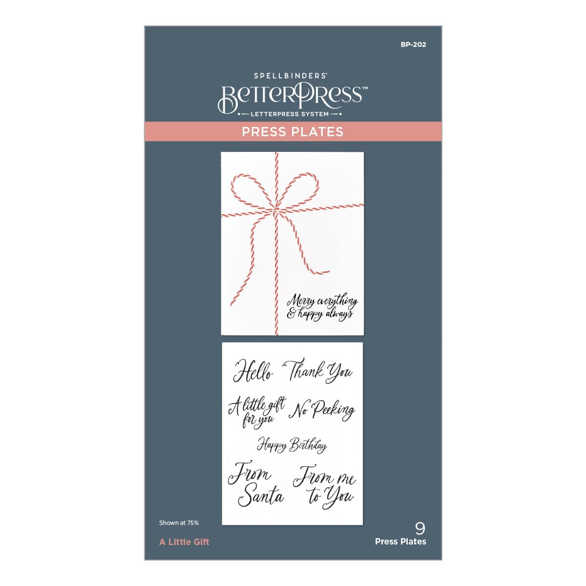 Spellbinders BetterPress Press Plate-A Little Gift