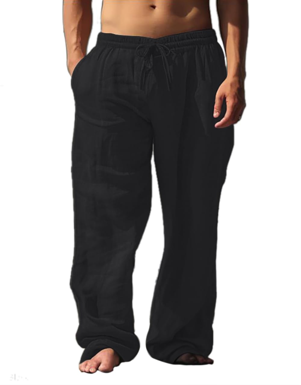 Hombres o Mujeres Casual 100% Algodón Pantalones para Yoga Pantalones Playa Tener Puesto