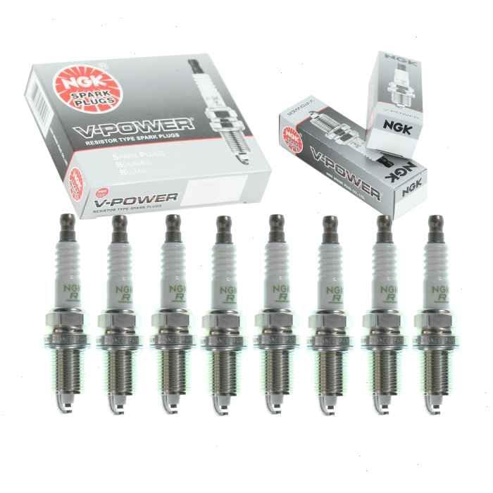 Sixity Auto 8 pc NGK V-Power Spark Plugs compatible with Dodge Ram 1500 4.7L V8 2002-2007