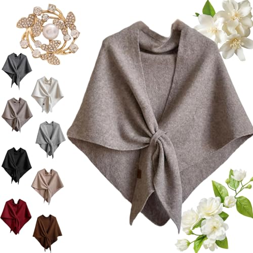 Gettoreach Women's Solid Color Scarf, Womens Solid Color Shawl with Loop, Casual Soft Comfortable Shawl for Daily Wear