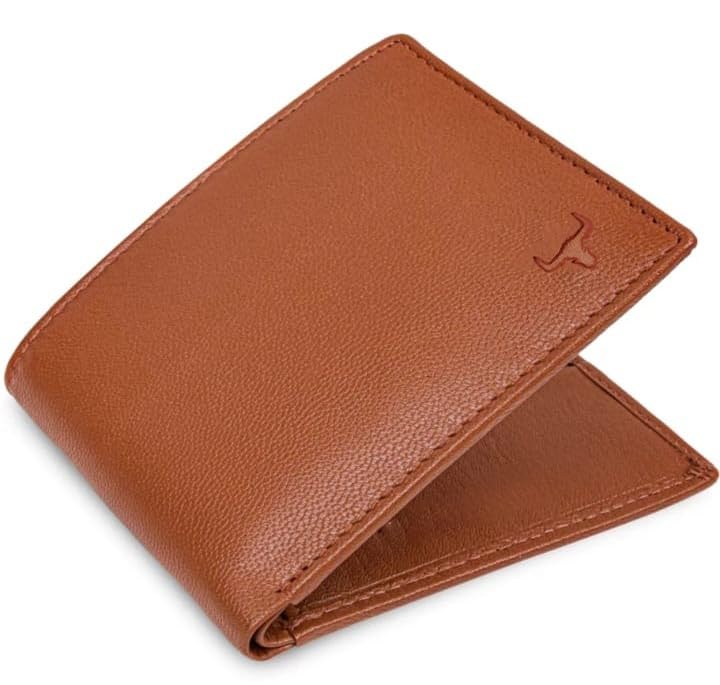 Image of WILD NAPA RFID Protected Brown Genuine Leather Wallets for Men (Tan)