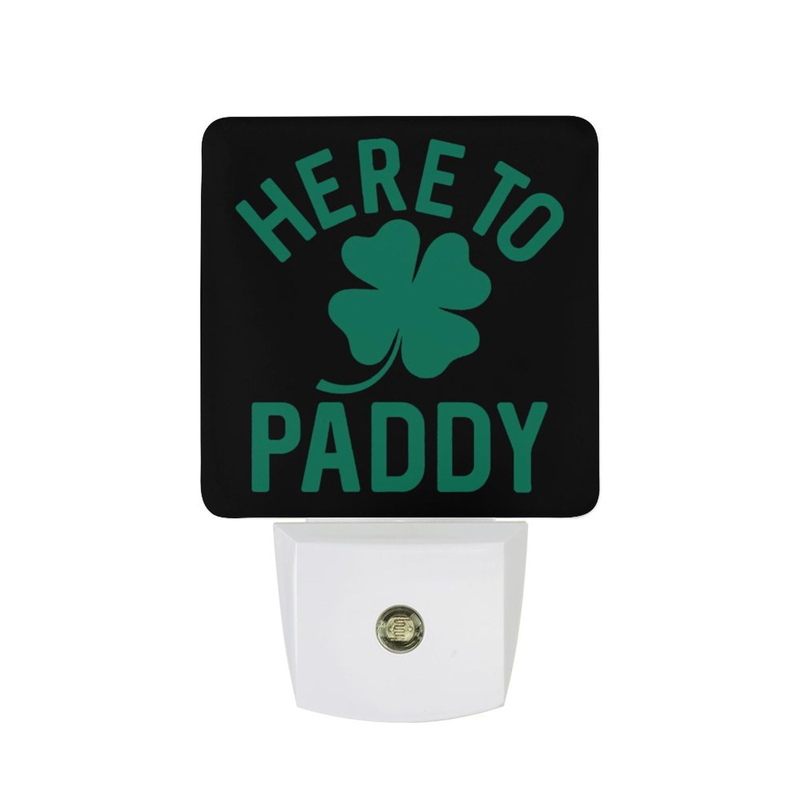 Nqrxadcrt Style Here To Paddys-Shamrock Night Light Plug In Wall Lights Bedside Lamp Bedrooms Home Hallways Decoration