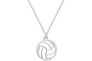 Stainless Steel Hollow Volleyball Necklace
