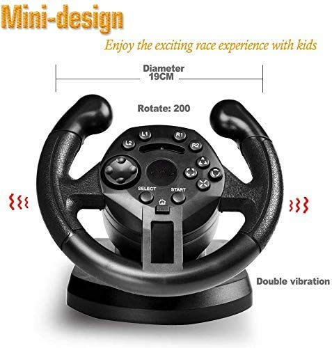 Manette de jeu compatible avec PC et PS3 RajoNN, volant de simulation automobile - 6