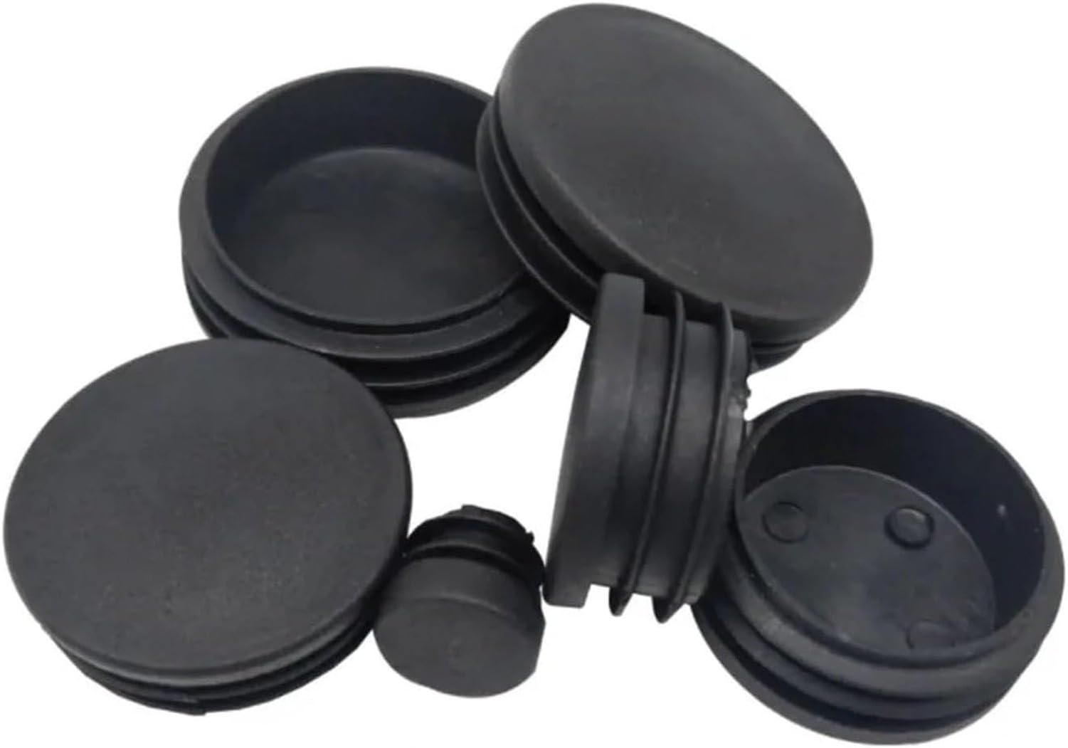 4 szt. czarne zatyczki do nóg rur i mebli, 90mm, 4PCS