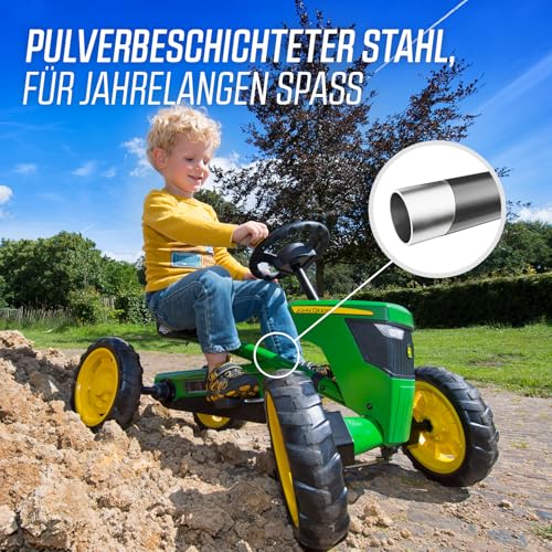 Berg Gokart Buzzy John Deere | Kinderfahrzeug, Tretauto, Sicherheid und Stabilität, Kinderspielzeug geeignet für Kinder im Alter von 2-5 Jahren