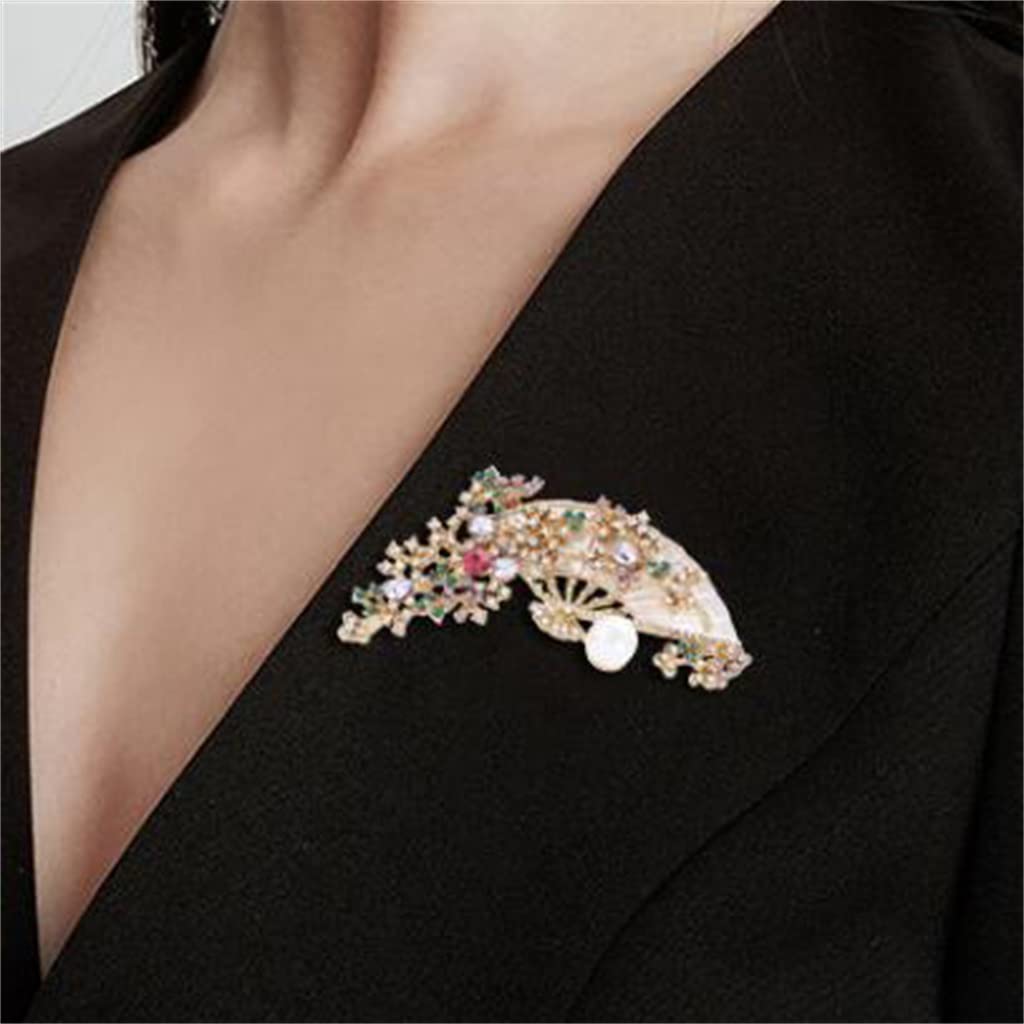 Fan Fan Fan Salif National Wind Solding Plum Fan Fan Flower Brooch Akcesoria Akcesoria National Wind Akcesoria