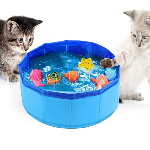 LTGICH Cat Pool Toy with Fish, Portable Pet Pool Toy,