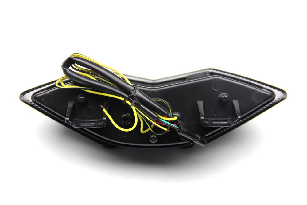 aVDB-moto Fanale posteriore indicatori di direzione integrato Compatibile con Kawasaki Z1000 2010-2012, Z1000SX e Versys 650 2011-2016 (Fumè Chiaro)