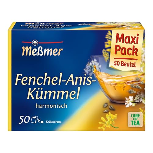 Meßmer Fenchel-Anis-Kümmel | Kräutertee | 50 Teebeutel | harmonisch würzig-süß