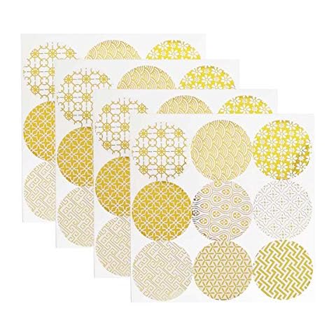 Gold Circle Envelope Seals Stickers Cover