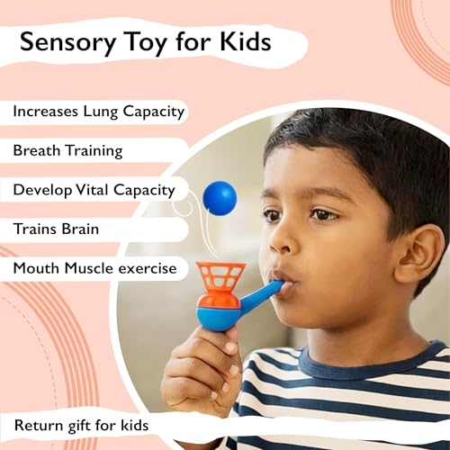 Image of SNAPTRON Return Gifts for Kids, 24Pcs Magic Blow Pipe & 48Pcs Floating Ball Birthday Return Gift for Kids Creative Magic Blowing Ball Toy Party Game for Kid & Adults