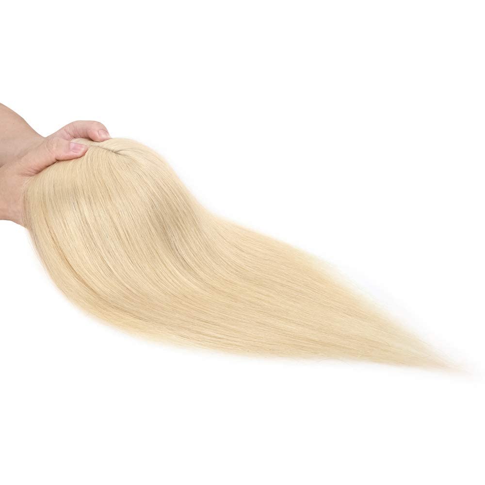 Hairro Human Hair Topper Hairpiece Down 18 Inch Blonde