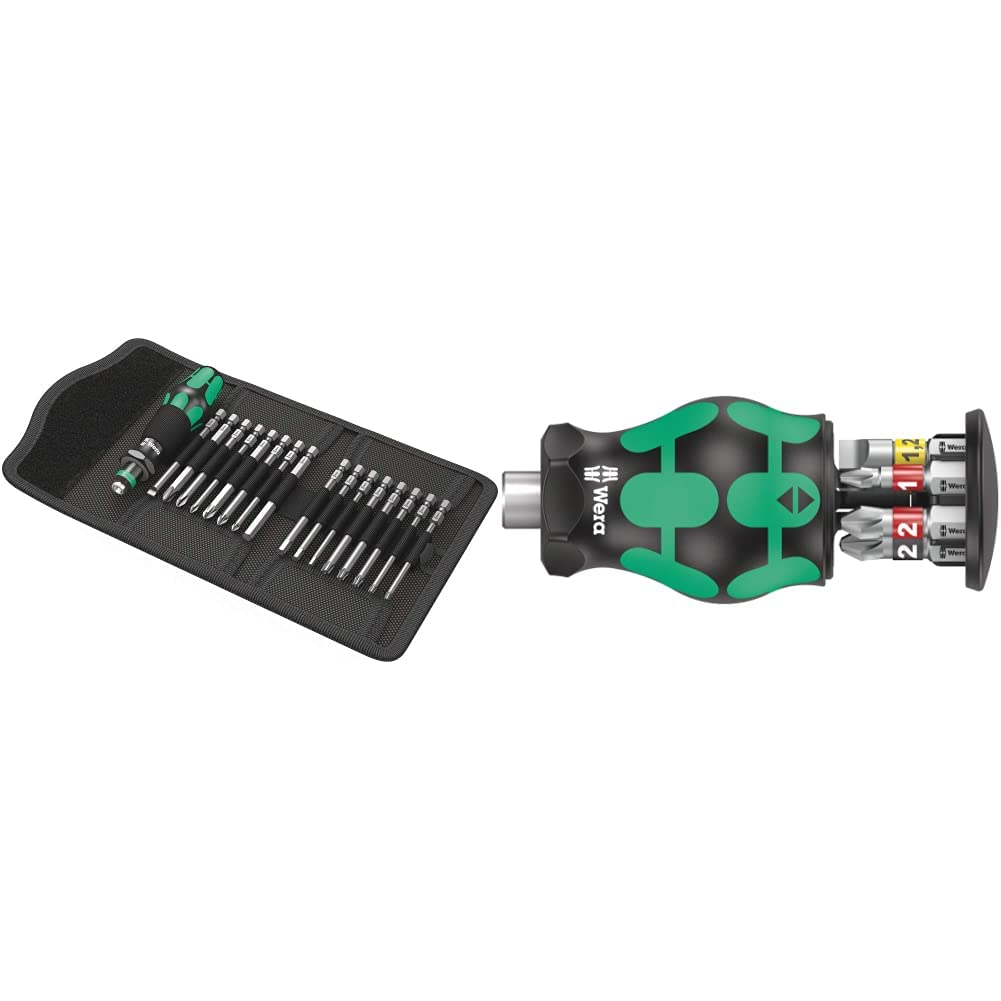 Wera Jeu, Acier allié, Noir/Vert, 153 x 135 x 53 mm & Tom Pouce à réserve Kraftform Kompakt 2, 6 pièces 05008874001