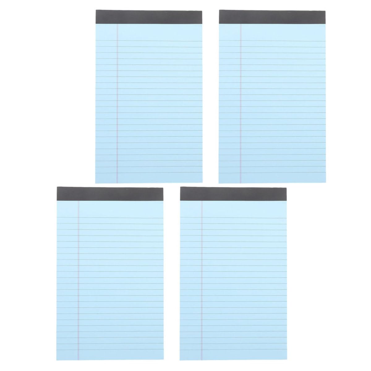LIFKICH 4pcs A5 Legal Ruled Notepads Tearable Memo Pads with Wide Ruled Lined Paper 12.7x20.3cm Portable Note Books for Work and Office Supplies