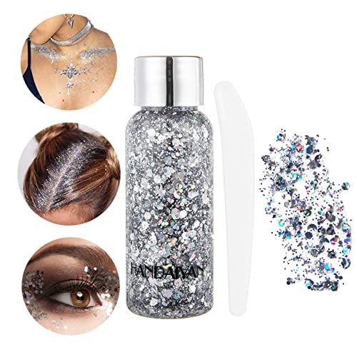 Holographischer Glitzer Make-up Flocken Glitzer Flüssigkeit für Körper...