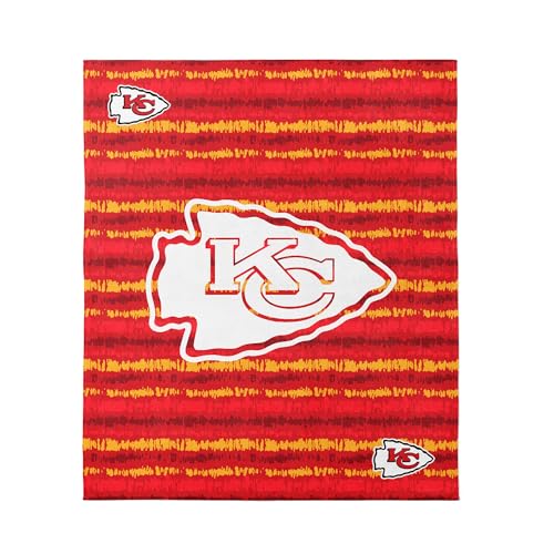 Image of Northwest NFL Kansas City Chiefs Oversized Microfiber Beach Towel, 60 x 70 Inches - Quick Dry, Sand Resistant, Lightweight, Highly Absorbent, Shibori Design