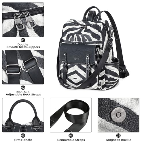 Image of AGLOD Backpack Purse for Women PU Leather Back Packs Designer Ladies Shoulder Bag Fashion Faux Work Travel Handbags