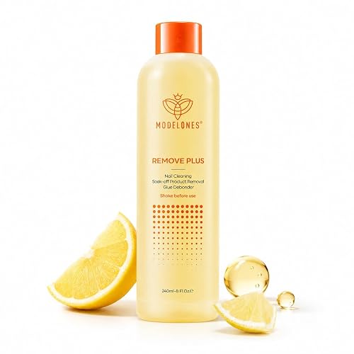 modelones Acetone Nail Polish Remover with Jojoba Oil Lemon 8 Fl Oz