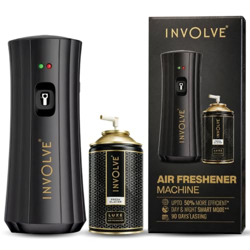Image of Involve Luxe Automatic Air Freshener Machine Kit with Fresh Glacier Refill | Automatic Room Freshener | Up to 2200 Sprays | 225ml | Adjustable Spray Control | Long Lasting Fragrance for Home & Office
