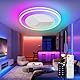 DWDVBL Moderne RGB Deckenventilator mit Beleuchtung φ50cm RGB LED Fan Licht mit Fernbedienung Timer 6 Geschwindigkeiten Stufenloses Dimmen Deckenventilator mit Lampe
