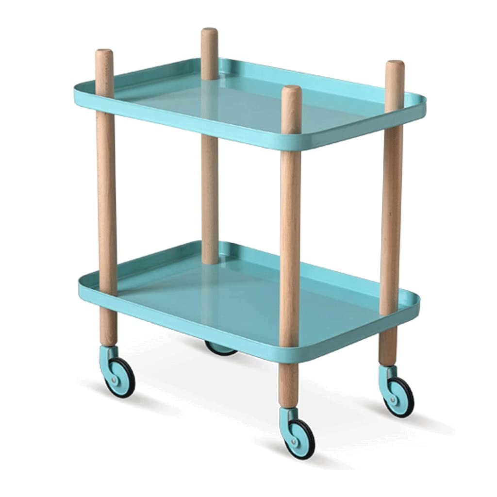 Carro rodante de 3 Niveles con Capacidad para hasta 66 Libras, Carro utilitario con asa y Ruedas bloqueables Carro de Almacenamiento rodante Resistente para Cocina