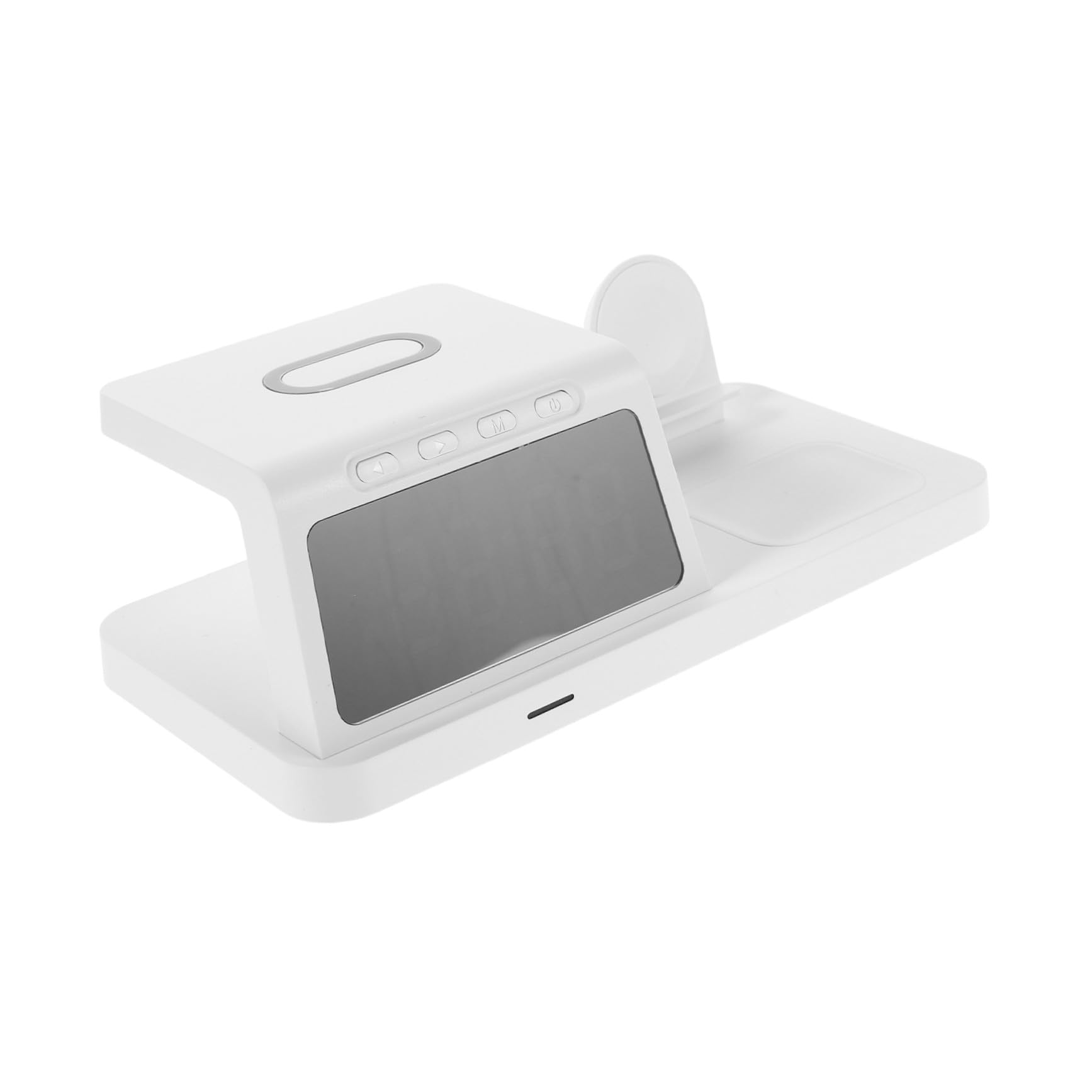 HOMSFOU 15w Caricatore Wireless con Orologio Stazione di Ricarica Dock Portatile per Ricarica Rapida da Compatibile con Vari Dispositivi Design Elegante per Comodino o Ufficio