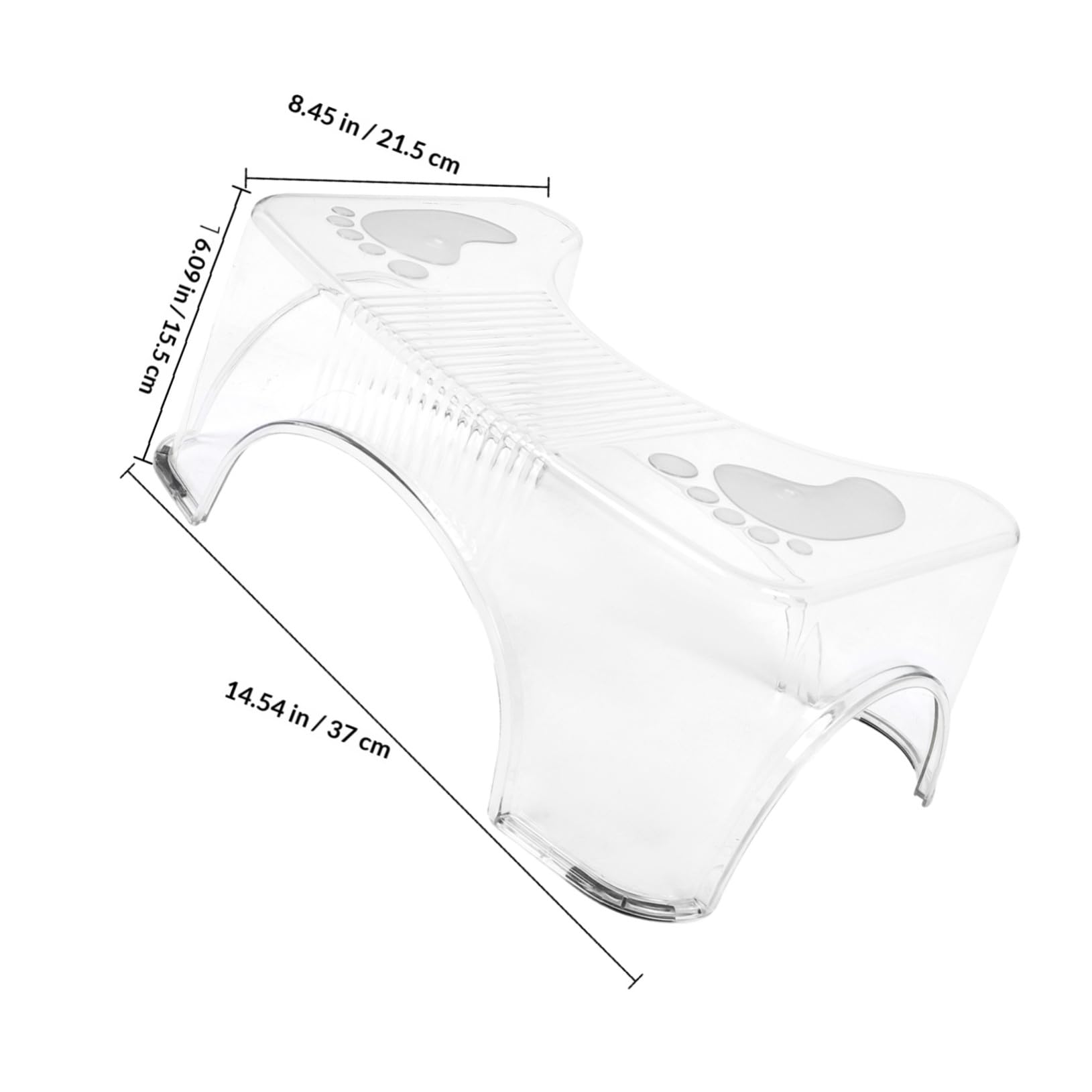 Taburete Entrenamiento del Baño Transparente Multifuncional de Pet Antideslizante Ligero y Moderno para Baño y Hogar Adecuado para Niños y Personas Mayores