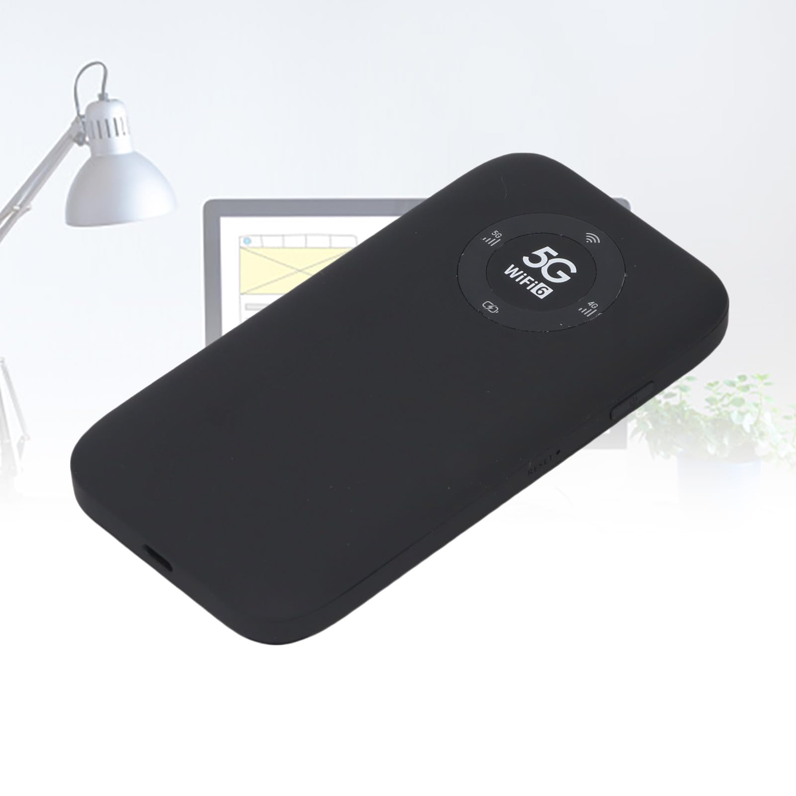 5G Mobile Hotspot WiFi 6 Router Portatile con Batteria da 7100 MAh 2,77 Gbps Scarica 16 Dispositivi Supporto per la Casa di Viaggio, Home, Office (ferroso)