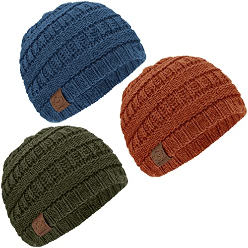 Image of 3-Pack Baby Beanies, Baby Hats - Newborn Hats, Baby Boy Hats, Baby Girl Hats, Newborn Beanie, Baby Winter Hat, Baby Hat, Baby Boy Beanie, Baby Girl Beanie, Infant Beanie,Toddler Beanie (Rhythm, M)
