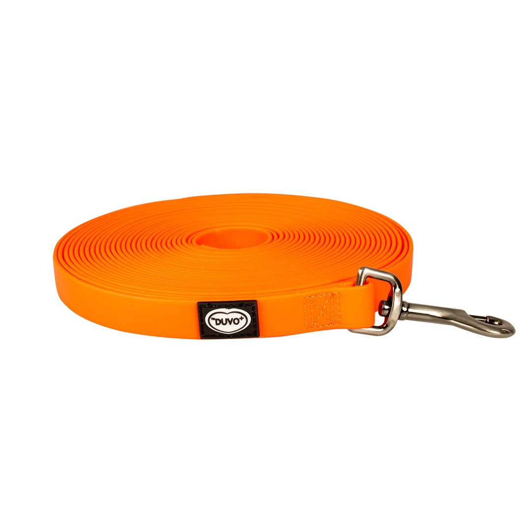 Correa de Seguimiento Plana Resistente al Agua, Gama EXPLOR South, Forro Suave de Neopreno, Talla 15 m/20 mm, Color Naranja neón, Ideal para Paseos y expediciones aventureras