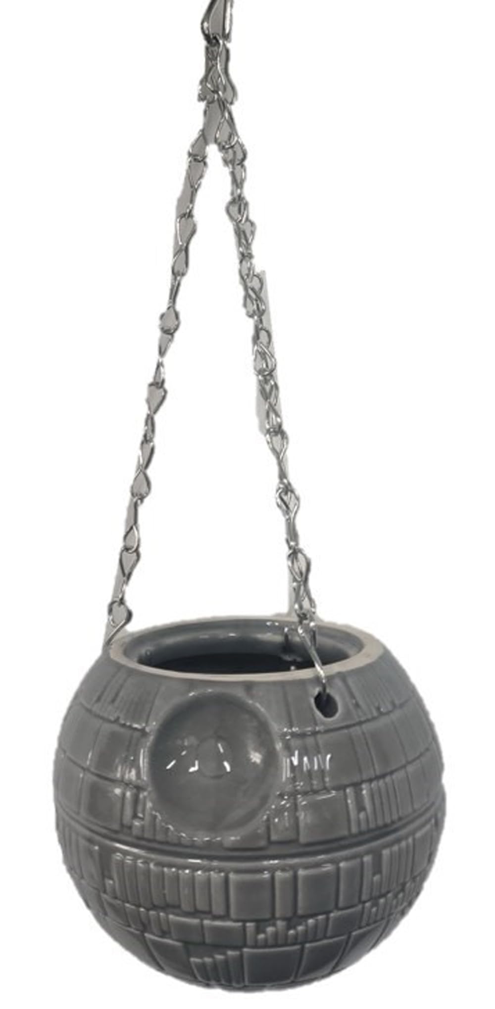 Christmas Inspirations Decorative 3D Hanging Flower Pot Star Wars Spaceship Death Star 9 x 11 cm Ceramic Plant Pot for Hanging Planter Modern Decorative Style