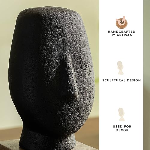 Image of Ellementry Firm Face Ecomix Sculpture 30 cm Tall, Home Decor Showpiece Figurine for Living Room & Office, Modern Asthetic Tabletop Decorative Accent, Unique Gift Item for Shelf Decoration