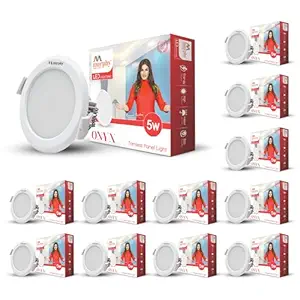 Murphy 5-Watt Trimless Round LED Panel Ceiling Light (Natural White, Pack of 12)