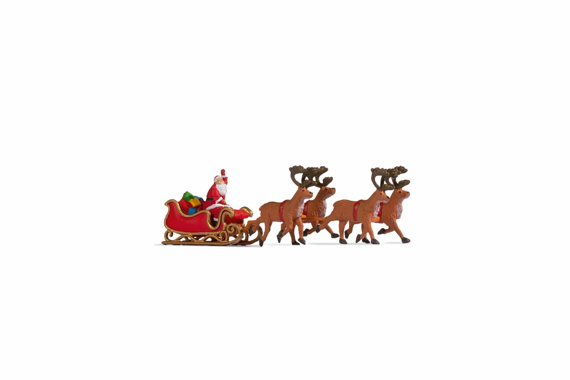 Santa Claus with Reindeer Hauled HO Gauge figures Noch 15924