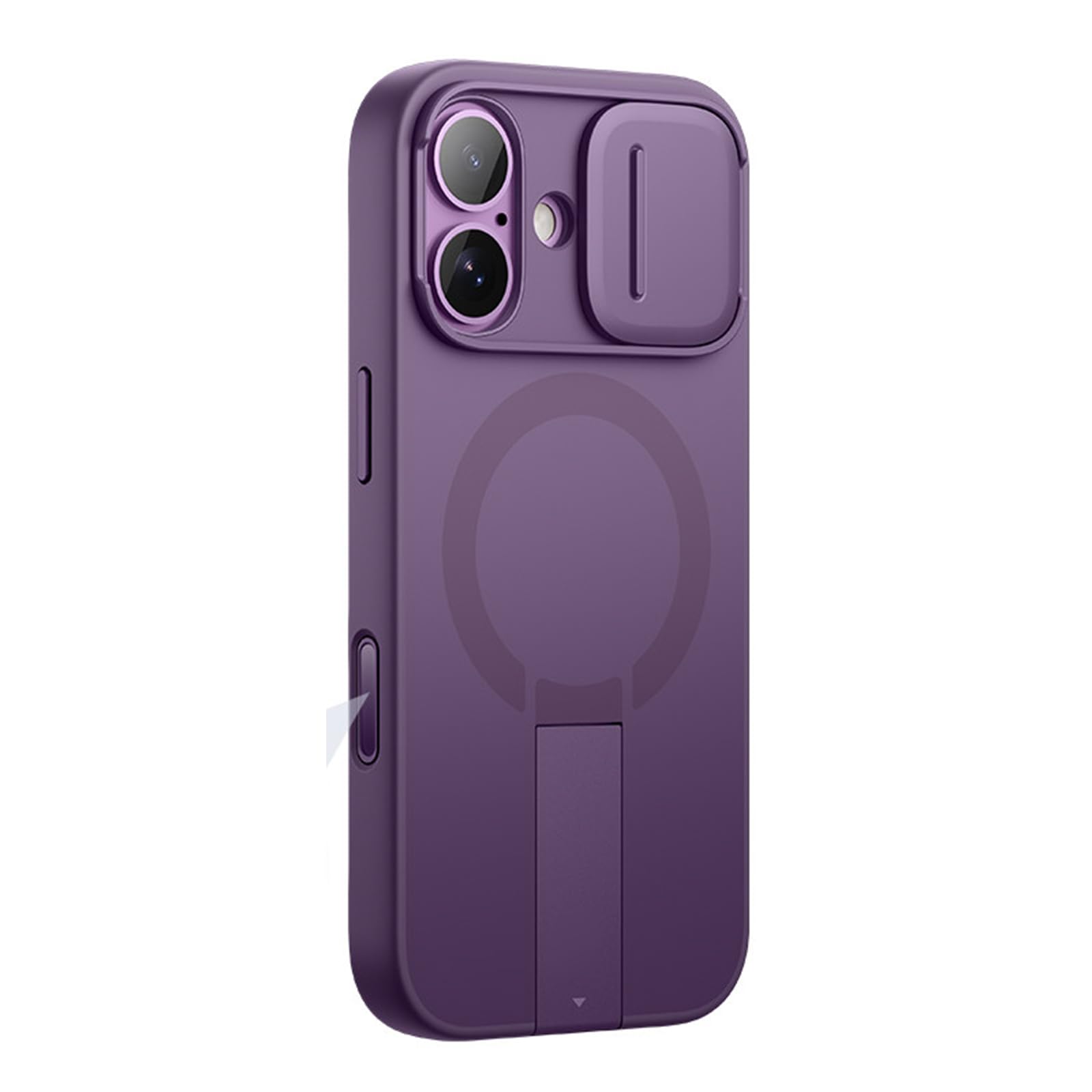 Magnetyczne etui do iPhone'a 17/17 Pro/17 Air/17 Pro Max, składana metalowa podpórka z osłoną ochronną na aparat, powłoka zapobiegająca upadkowi (niebieskie, 17 Air)