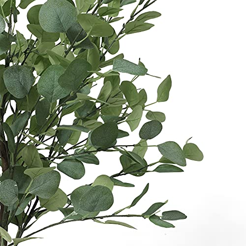 Viagdo Artificial Eucalyptus Tree 4Ft Tall 276 Silver Dollar Leaves Plants Fake Eucalyptus Stems Silk Plants For Living Room Decoration Modern Artificial Tree Home Party Wedding Decor Indoor #TOP1