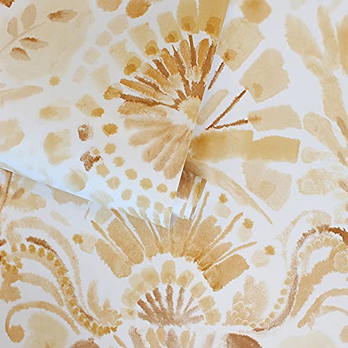 Tempaper Saffron Sun Bohemia, Designer Removable Peel And Stick Wallpaper, 20.5 In X 16.5 Ft, Made In The Usa #TOP7