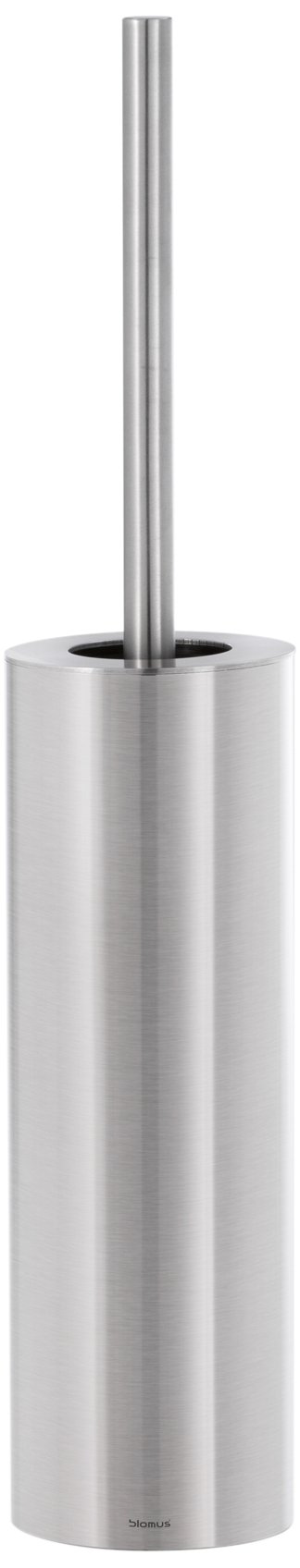 blomus -NEXIO- WC-Bürste aus mattiertem Edelstahl, Toilettenbürste freistehend, modernes Badaccessoire, hochwertiger Klobürstenhalter, Toilettengarnitur (H / B / T: 46 x 9 x 9 cm, Edelstahl, 68626)