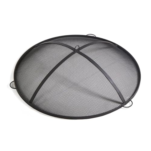 BENE ON FIRE Funkenfang Ø 59 cm rund | Stabiler Funkenschutz für Feuerschale und Feuertopf | schwarzer Stahl 3 5 kg hitzebeständig | reduziert Funkenflug Glut Asche | Zubehör Feuerstelle