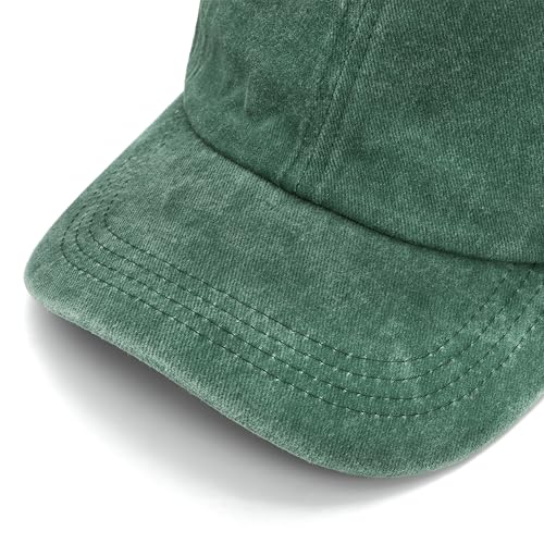 Image of WRINGKIT 6 Pieces Washed Plain Baseball Cap, Unisex Vintage Cotton Baseball Cap, Distressed Twill Adjustable Golf Dad Hat, Retro Unstructured Baseball Hat for Men, Women