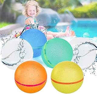 Reusable Water Balloons 6pcs Water Balloons Self Sealing Waterfall Water Balls Water Bomb Splash Balls Rapid Filling Water Balloon for Water Fight Game Summer Party
