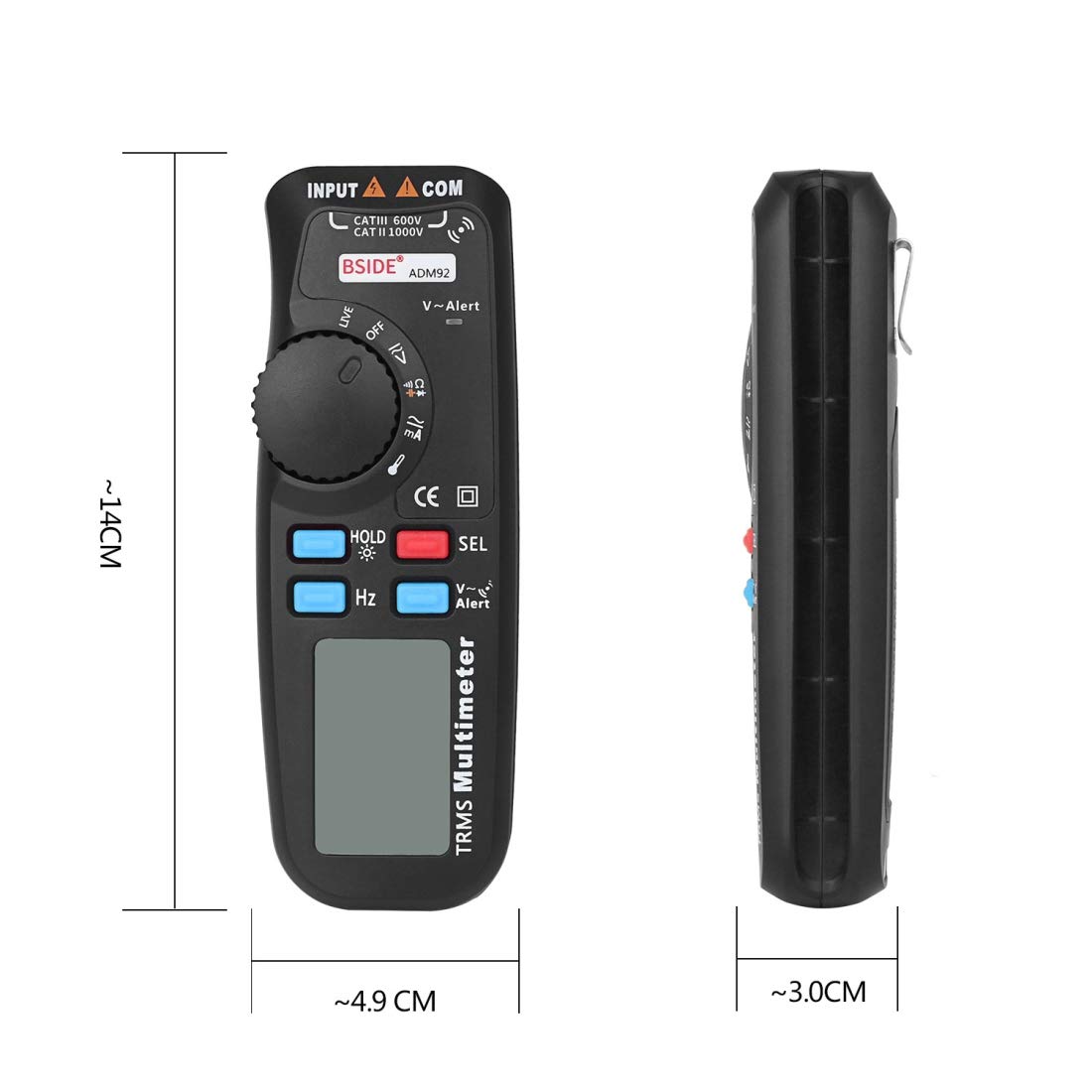 Hanks' sklep cyfrowy multimetr automatyczny zakres 6000 liczy tester TRMS z żywym kontrolą przewodu temperatura NCV Hz Ohm Diode