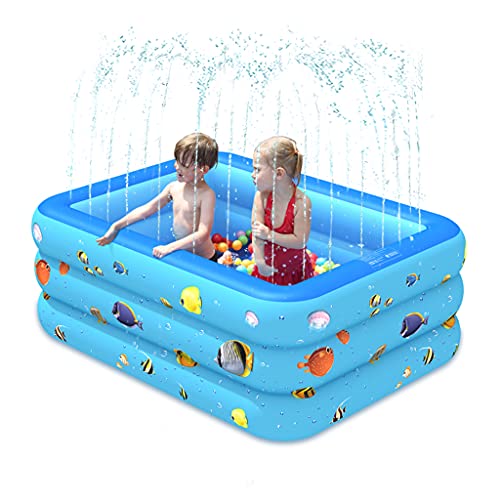 bibididi 94/83 inch kinderbadje tuin watersproeier splas pad opvouwbaar zwembad kinderen party gunst sets outdoor…